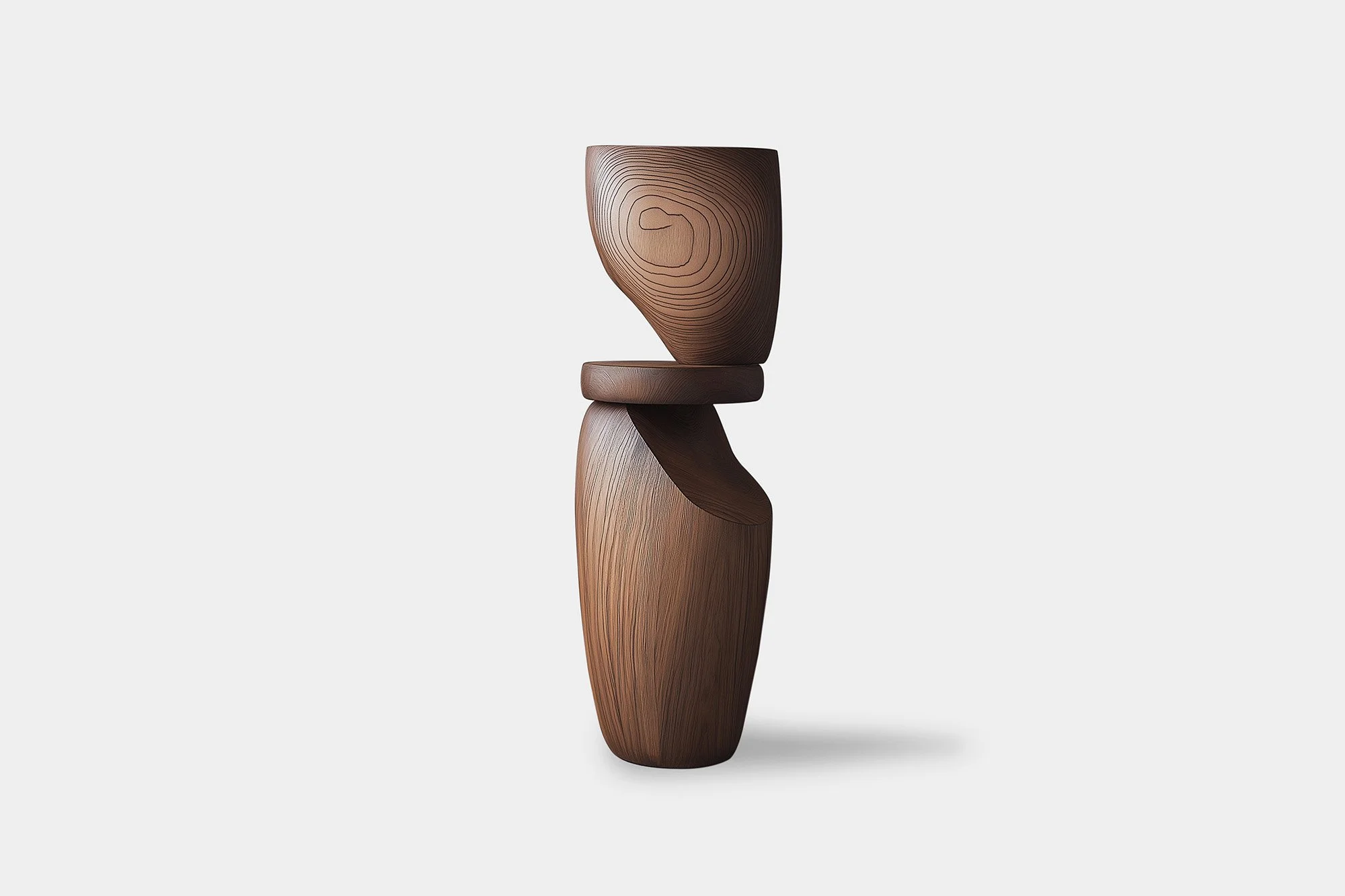 Handcrafted Wooden Sculpture Lull No99 by NONO – Minimalist Art